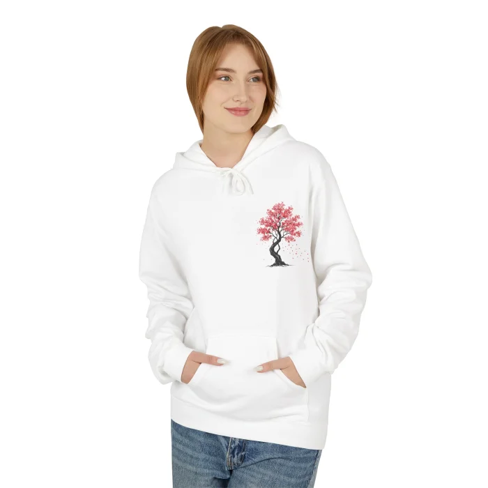 Bluza z kapturem z nadrukiem Sakura Tree